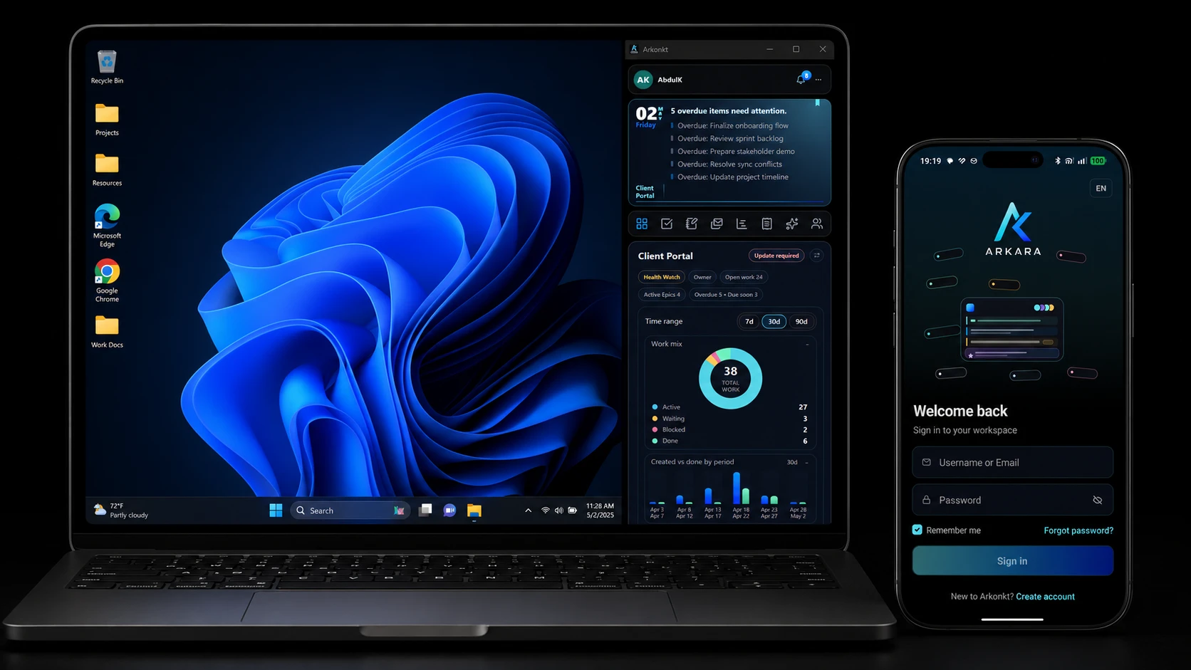Arkonkt mobile workspace preview